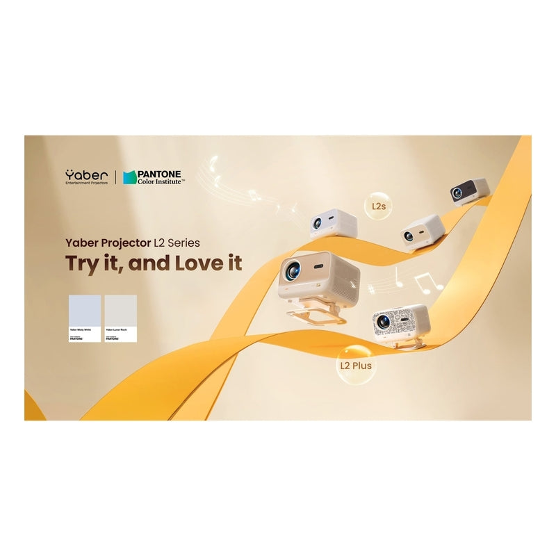 Yaber Projector L2 Plus Home Cinema Built-In Dual 8W JBL Speakers - 700 Ansi Lumens/1080P FHD