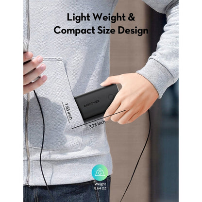 RavPower RP-Pb208 Super PD Pioneer 10400mAh 30W 2-Port Power Bank - Black