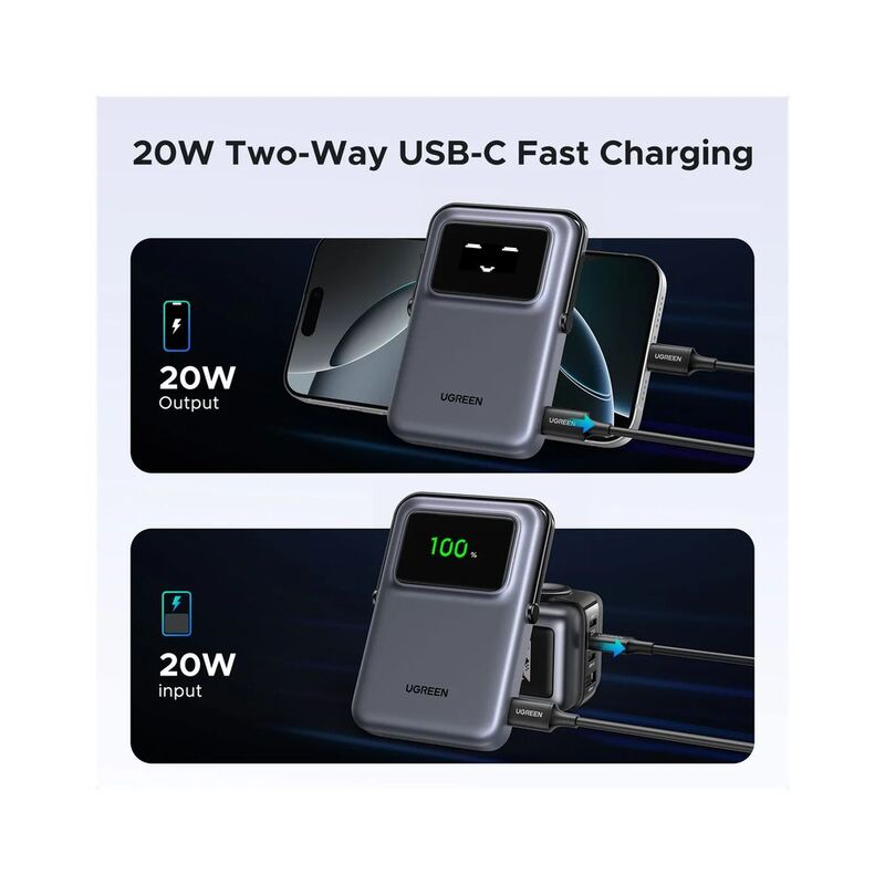 UGreen Uno Pb 10000mAh Magnetic Wireless Power Bank