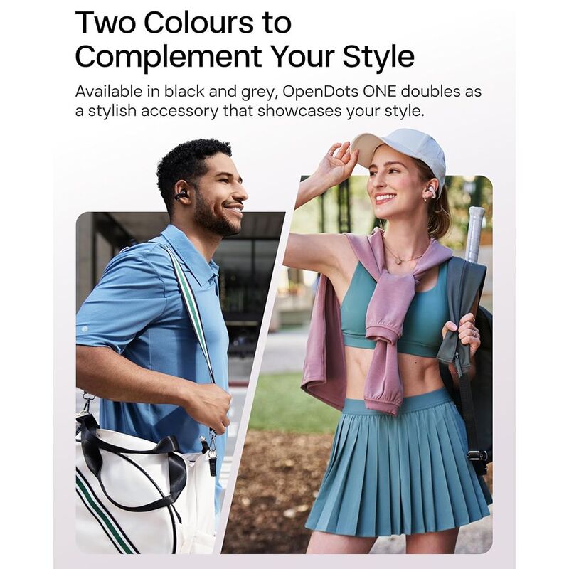 Shokz Opendots One Wireless Open-Ear Earbuds - Black