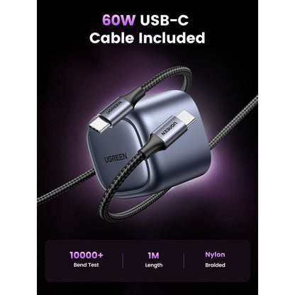 UGreen Nexode 30W PD GaN USB-C Wall Charger UK - Space Grey