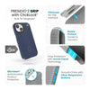 Speck Presidio2 Grip Magsafe with Clicklock iPhone 15 Case - Coastal Blue/Dust Grey