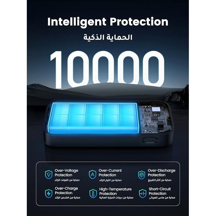 UGreen 10000mAh Two-Way Fast Charging Power Bank - Grey