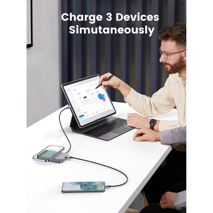 UGreen 10k mAh 15W PD 20W USB-C Port 22.5W QC 3.0 Magsafe Power Bank - Grey