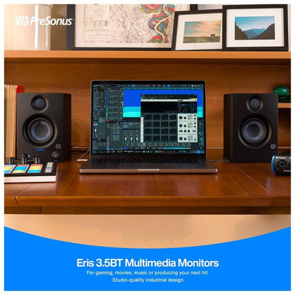 Presonus Eris E3.5BT Gen 2 - 3.5-Inch Powered Desktop Speakers - Black (Pair)