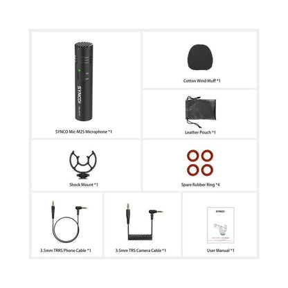Synco Mic-M2S BK Camera Mount Shotgun Microphone – Black