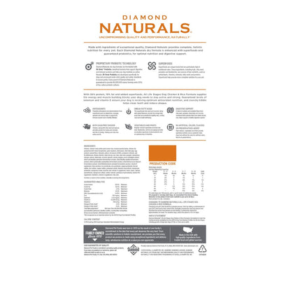 Diamond Naturals All Life stages Dog Chicken & Rice Formula 2Kg / 4.40LB