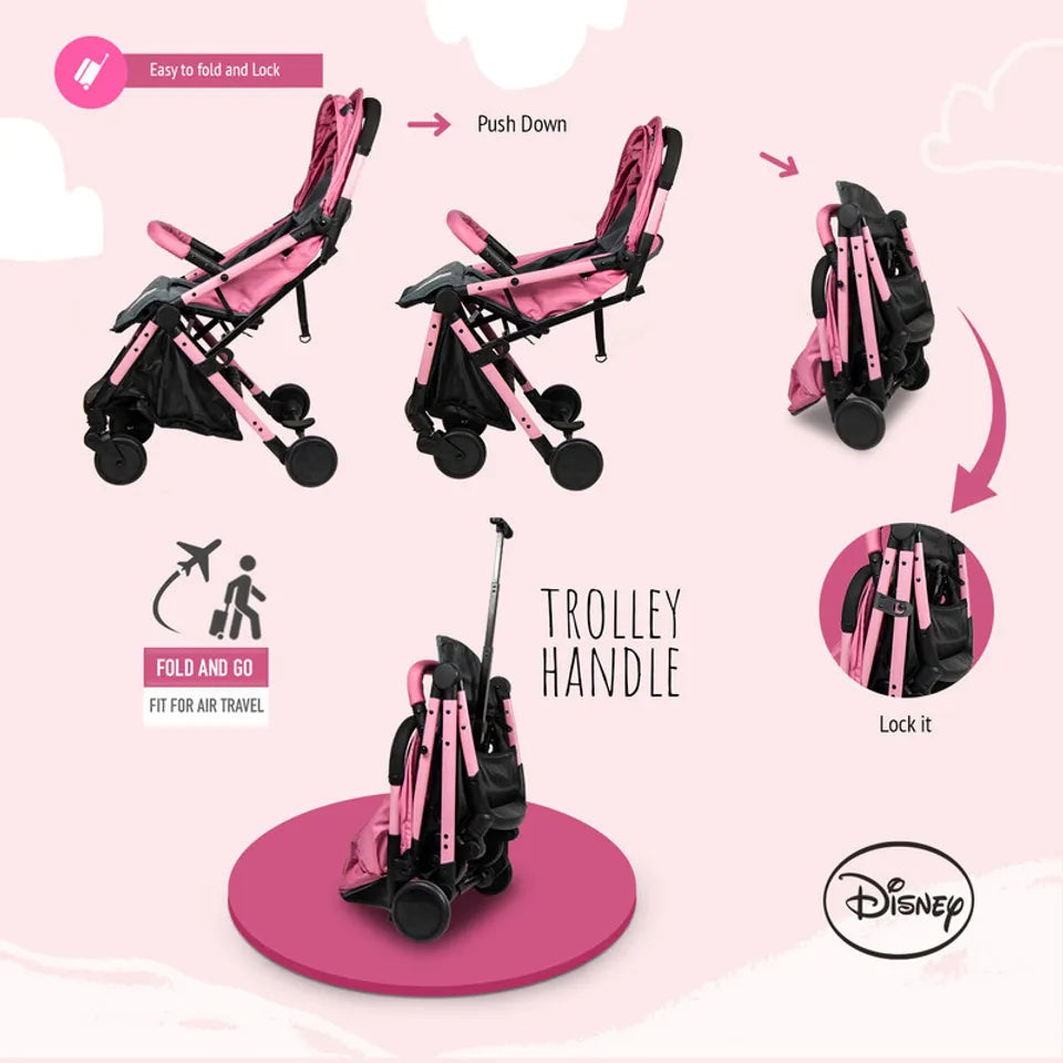 minnie mouse travel stroller Disney Minnie Mouse Licensed Character Baby/Kids Travel Stroller – Flitit