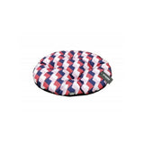 Empets Oval Cushion Modern, Printed Red & Blue