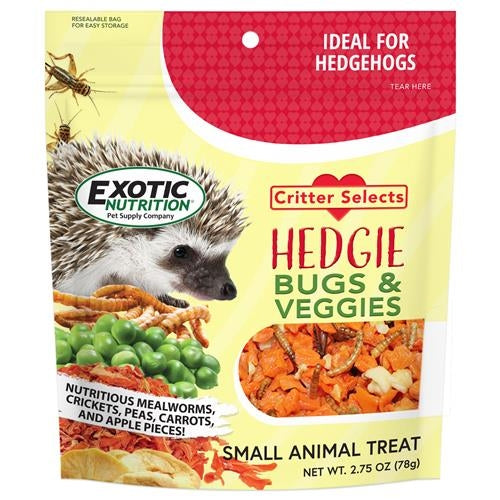 Exotic Nutrition Critter Selects Hedgie Bugs & Veggie 2.75oz