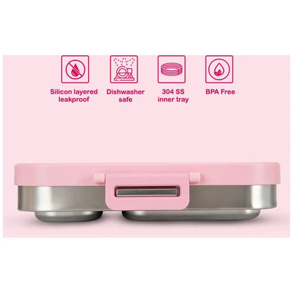 Eazy Kids - 3 Compartment Stainless Steel Bento Lunch Box 1020ml