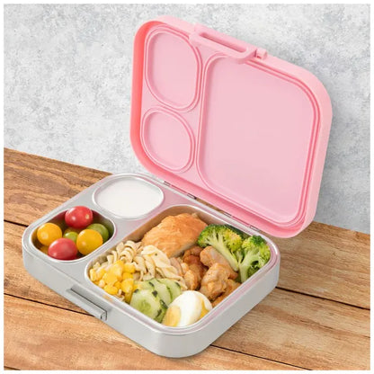 Eazy Kids - 3 Compartment Stainless Steel Bento Lunch Box 1020ml