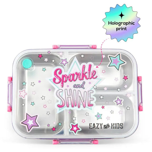Eazy Kids - 3 Compartment Stainless Steel Bento Lunch Box