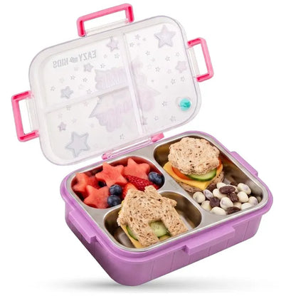 Eazy Kids - 3 Compartment Stainless Steel Bento Lunch Box