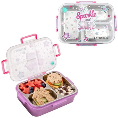 Eazy Kids - 3 Compartment Stainless Steel Bento Lunch Box