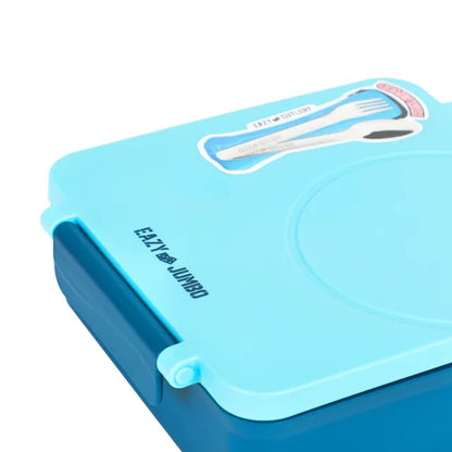 Eazy Kids - 3/4 Jumbo Lunch Box With Bowl, Spoon And Fork