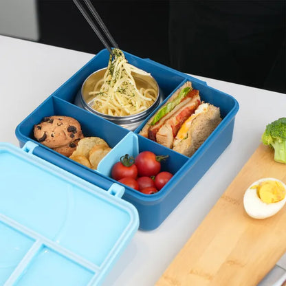 Eazy Kids - 3/4 Jumbo Lunch Box With Bowl, Spoon And Fork