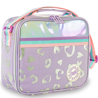 Eazy Kids - 17" 4-wheel Trolley School Bag 3Pc Set - Love Purple