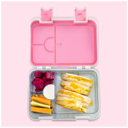 Eazy Kids - 4 Compartment Bento Lunch Box - Bicycle Grey