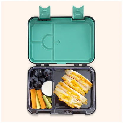 Eazy Kids - 4 Compartment Bento Lunch Box - Gamer Black