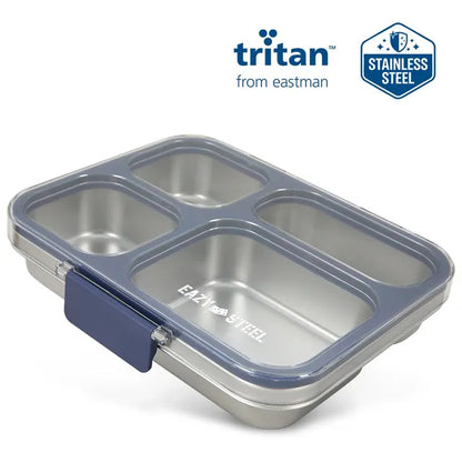 Eazy Kids - 4 Compartments Stainless Steel Bento Lunch Box With Tritan Lid 945ml
