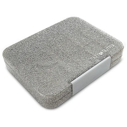 Eazy Kids - 6 Compartment Convertible Bento Lunch Box - Glitter Ivory