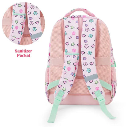 Eazy Kids - 17" Always Believe School Bag Combo - Pink - 3 Pc Set
