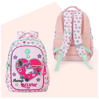 Eazy Kids - 17" Always Believe School Bag Combo - Pink - 3 Pc Set
