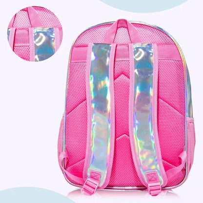 Eazy Kids - 18" Backpack With Lunch Bag And Pencil Case - Girl Power Pink