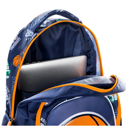 Eazy Kids - 18" Backpack With Lunch Bag & Pencil Case - Basketball