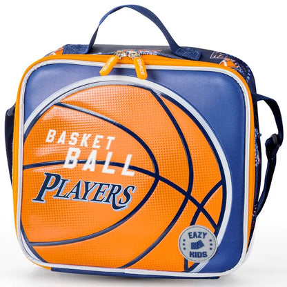 Eazy Kids - 18" Backpack With Lunch Bag & Pencil Case - Basketball