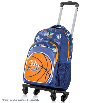 Eazy Kids - 18" Backpack With Lunch Bag & Pencil Case - Basketball