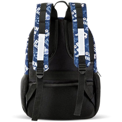 Eazy Kids - 18" Backpack with Lunch Bag & Pencil Case - Football