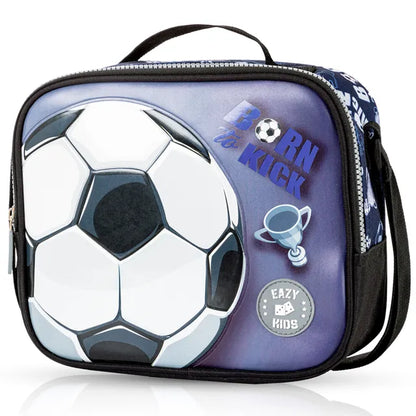 Eazy Kids - 18" Backpack with Lunch Bag & Pencil Case - Football