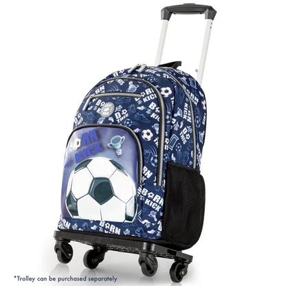 Eazy Kids - 18" Backpack with Lunch Bag & Pencil Case - Football
