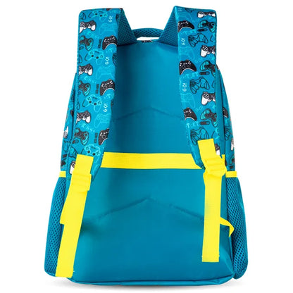Eazy Kids - 16" Backpack with Lunch Bag & Pencil Case - Gaming