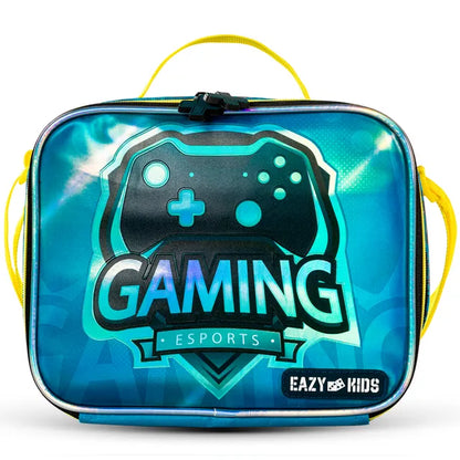 Eazy Kids - 16" Backpack with Lunch Bag & Pencil Case - Gaming