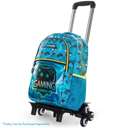 Eazy Kids - 16" Backpack with Lunch Bag & Pencil Case - Gaming
