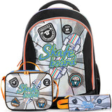 Eazy Kids - 17" Backpack with Lunch Bag & Pencil Case - Skate Board