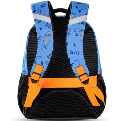Eazy Kids - 17" Backpack with Lunch Bag & Pencil Case - Skate Board