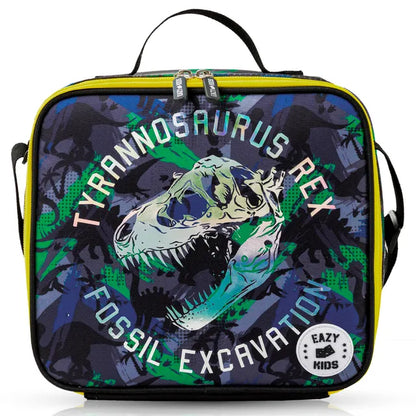 Eazy Kids - Backpack with Lunch Bag & Pencil Case - T-Rex