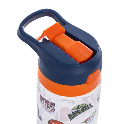 Eazy Kids - Basket Ball Tritan Water Bottle with Spray 750ml - Blue/Orange