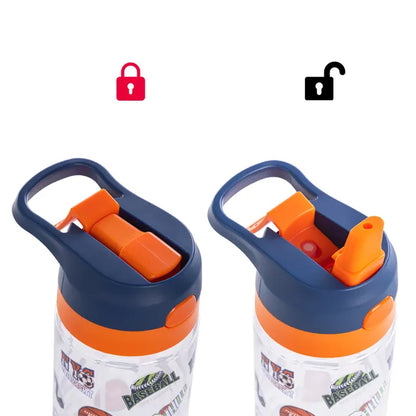 Eazy Kids - Basket Ball Tritan Water Bottle with Spray 750ml - Blue/Orange