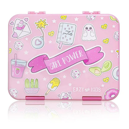 Eazy Kids - Bento Lunch Box with Sandwich Cutter Set - Girl Power