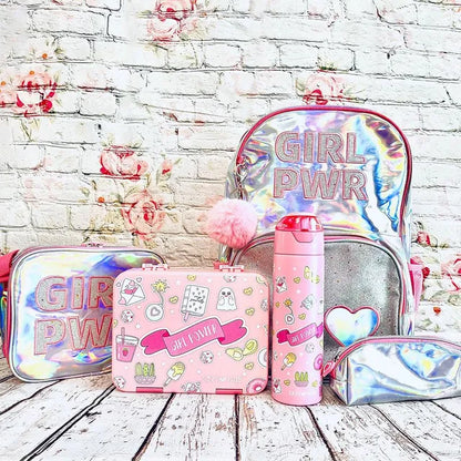 Eazy Kids - Bento Lunch Box with Sandwich Cutter Set - Girl Power