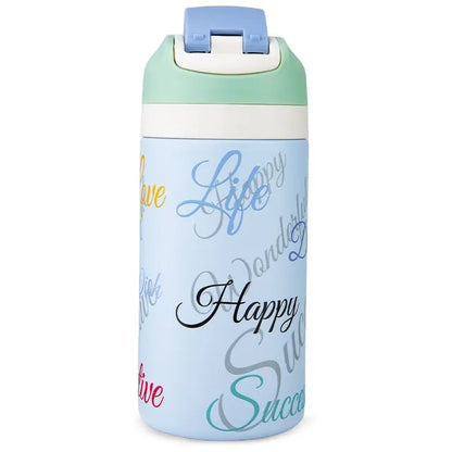 Eazy Kids - Bling Stainless Steel Water Bottle - Blue - 445 ml
