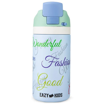 Eazy Kids - Bling Stainless Steel Water Bottle - Blue - 445 ml