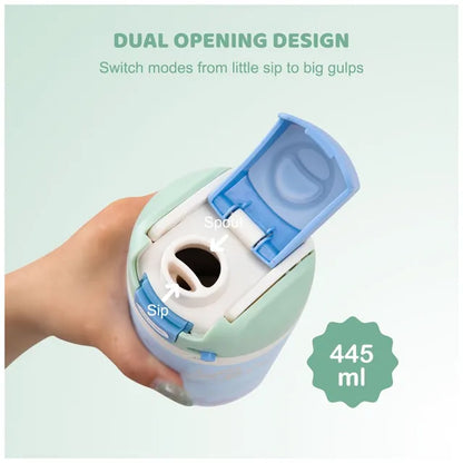 Eazy Kids - Bling Stainless Steel Water Bottle - Blue - 445 ml