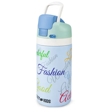 Eazy Kids - Bling Stainless Steel Water Bottle - Blue - 445 ml