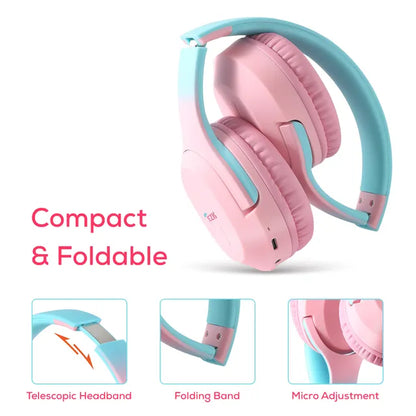 Eazy Kids - Bluetooth 5.4 Wireless Headset - Pink